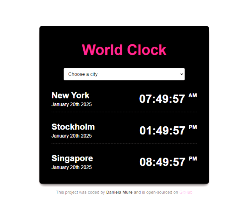 world-clock project picture